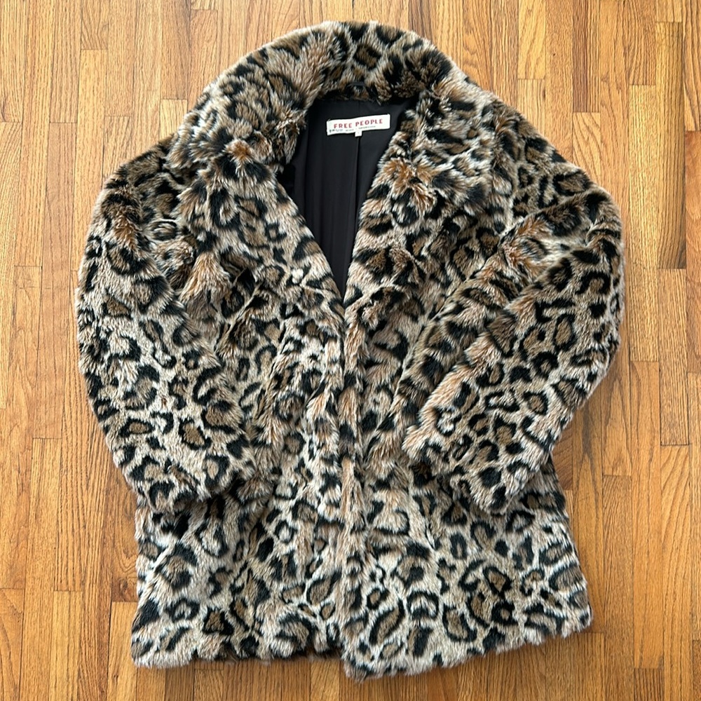 FREE PEOPLE LOLA LEOPARD BLAZER